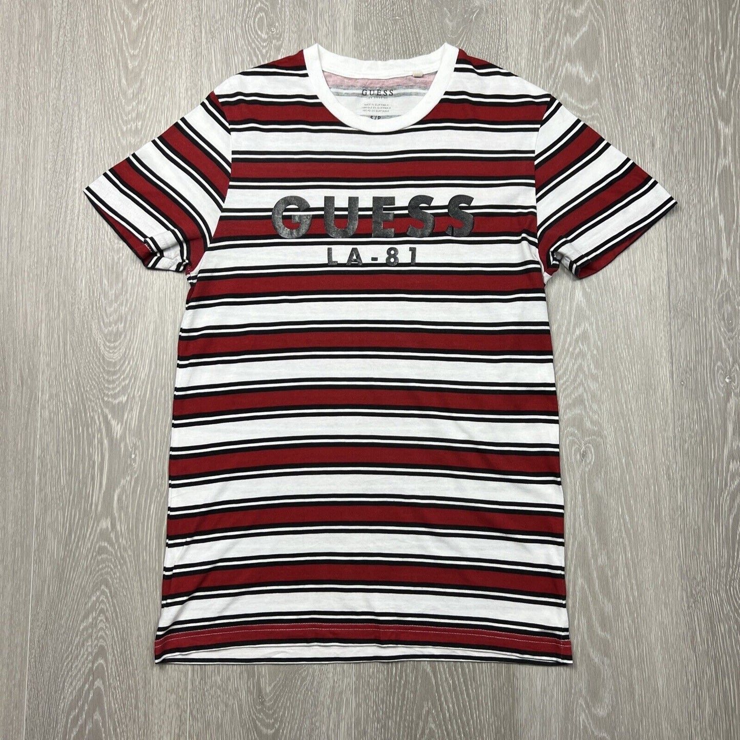 Guess Mens Striped T-Shirt Size Small