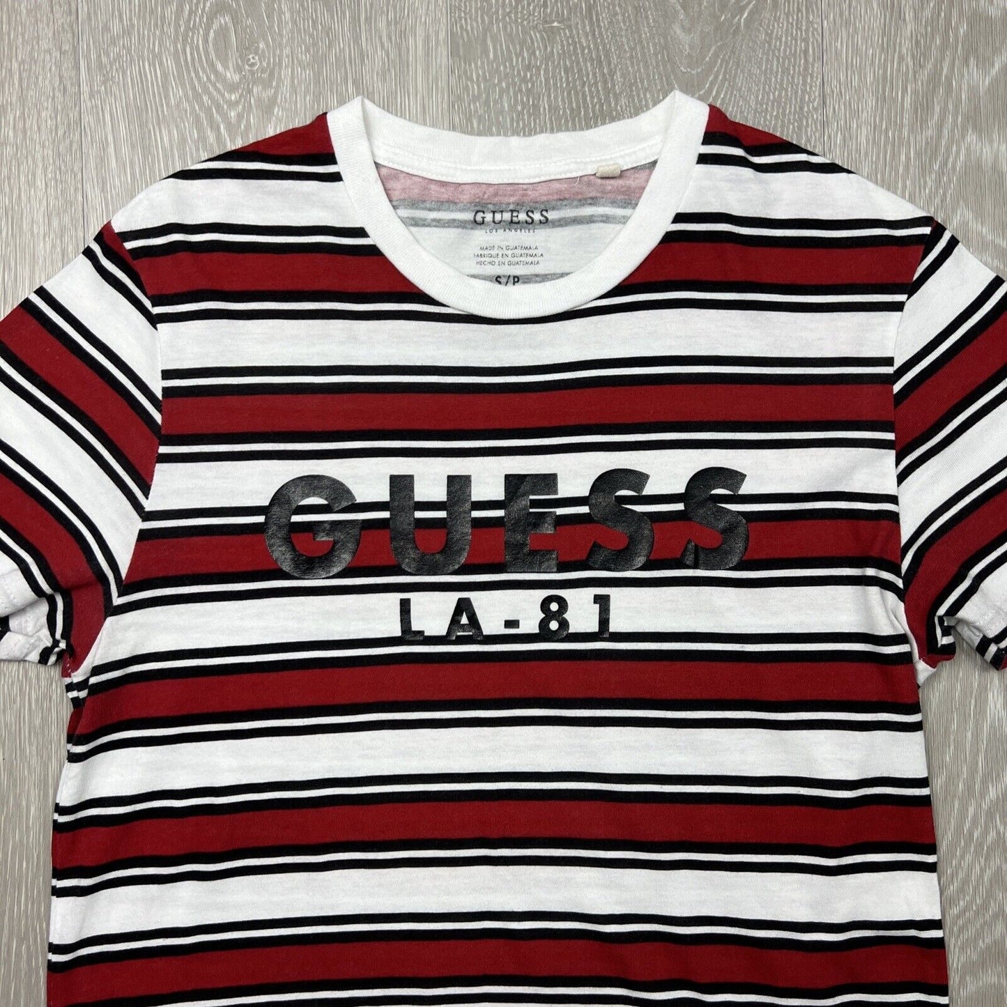 Guess Mens Striped T-Shirt Size Small