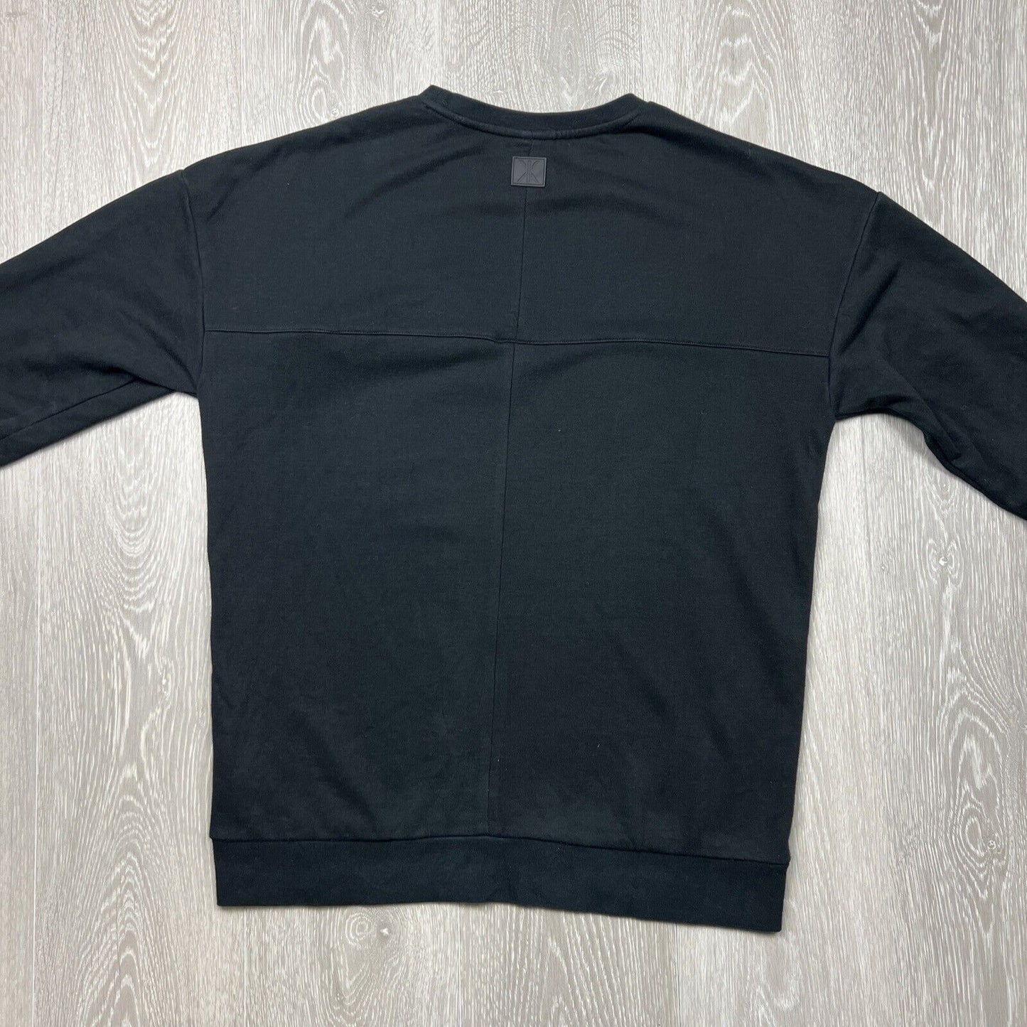 One Piece Mens Black Pullover Pocket Zip Jumper Size Small