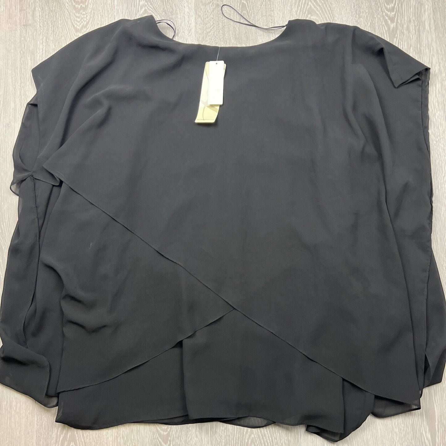 Autograph Plus Size Womens Black Poncho Blouse Size 26 (New)