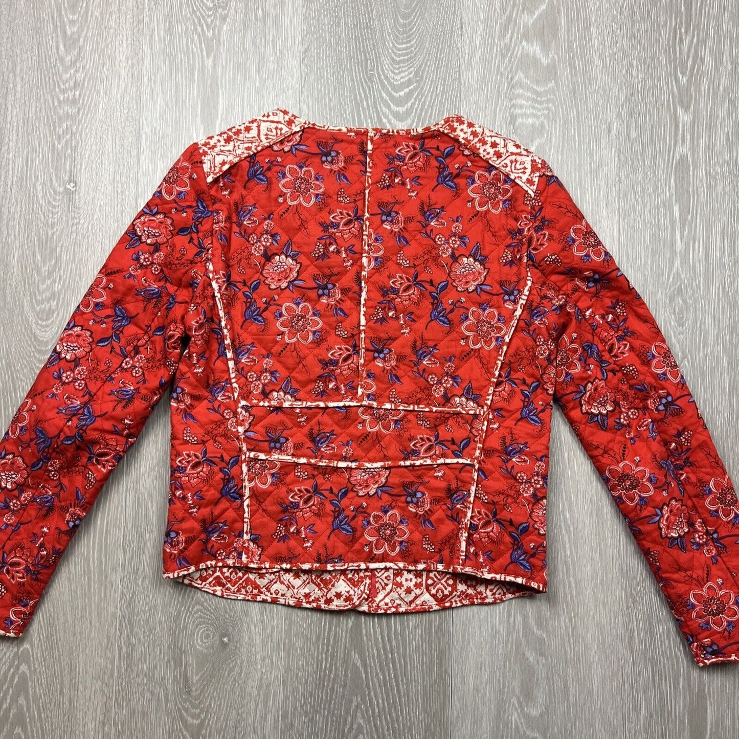 Zara Womens Red Quilted Light Weight Jacket Size Small