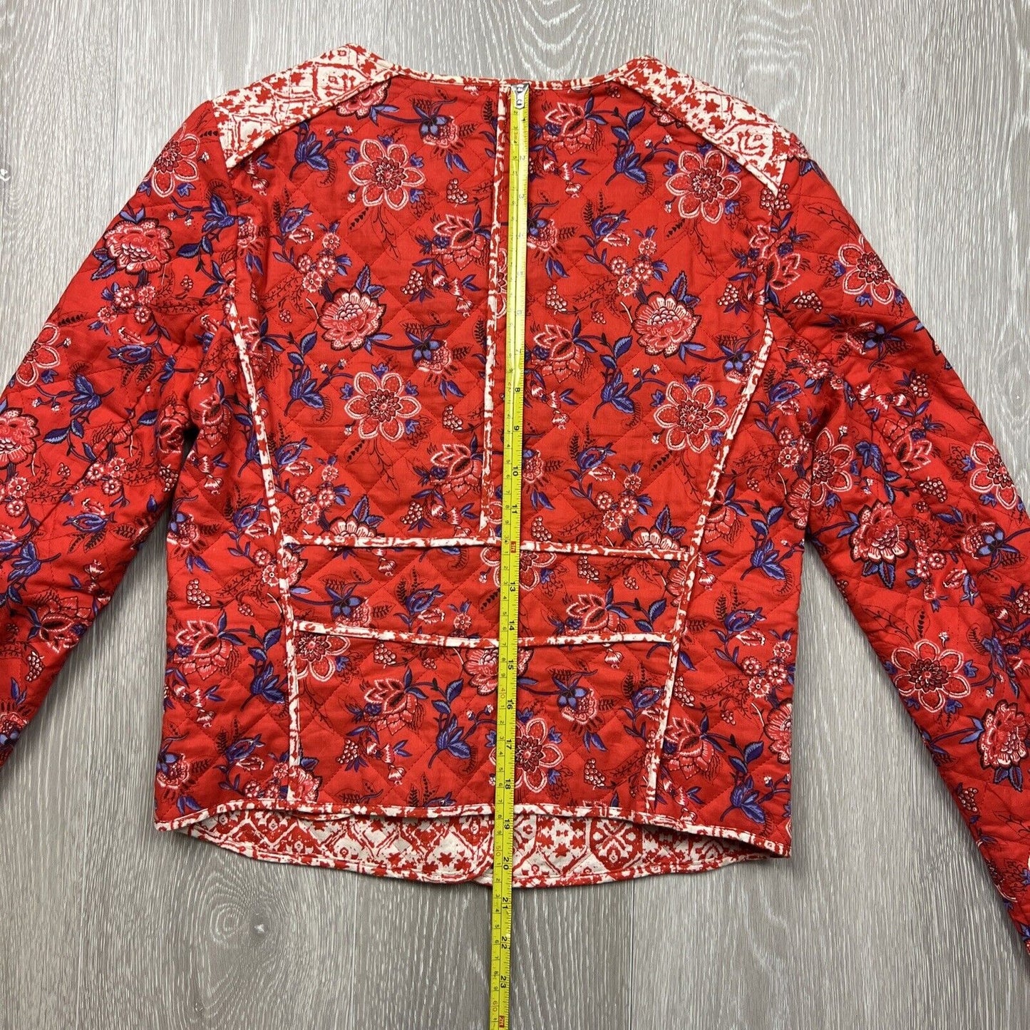 Zara Womens Red Quilted Light Weight Jacket Size Small