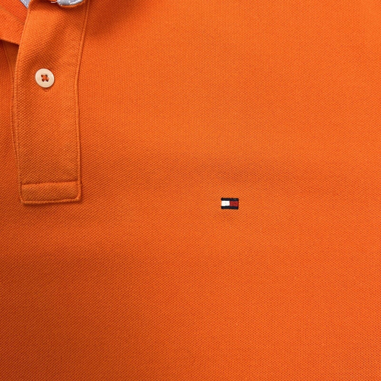 Tommy Hilfiger Mens Orange Polo Shirt Size 2XL