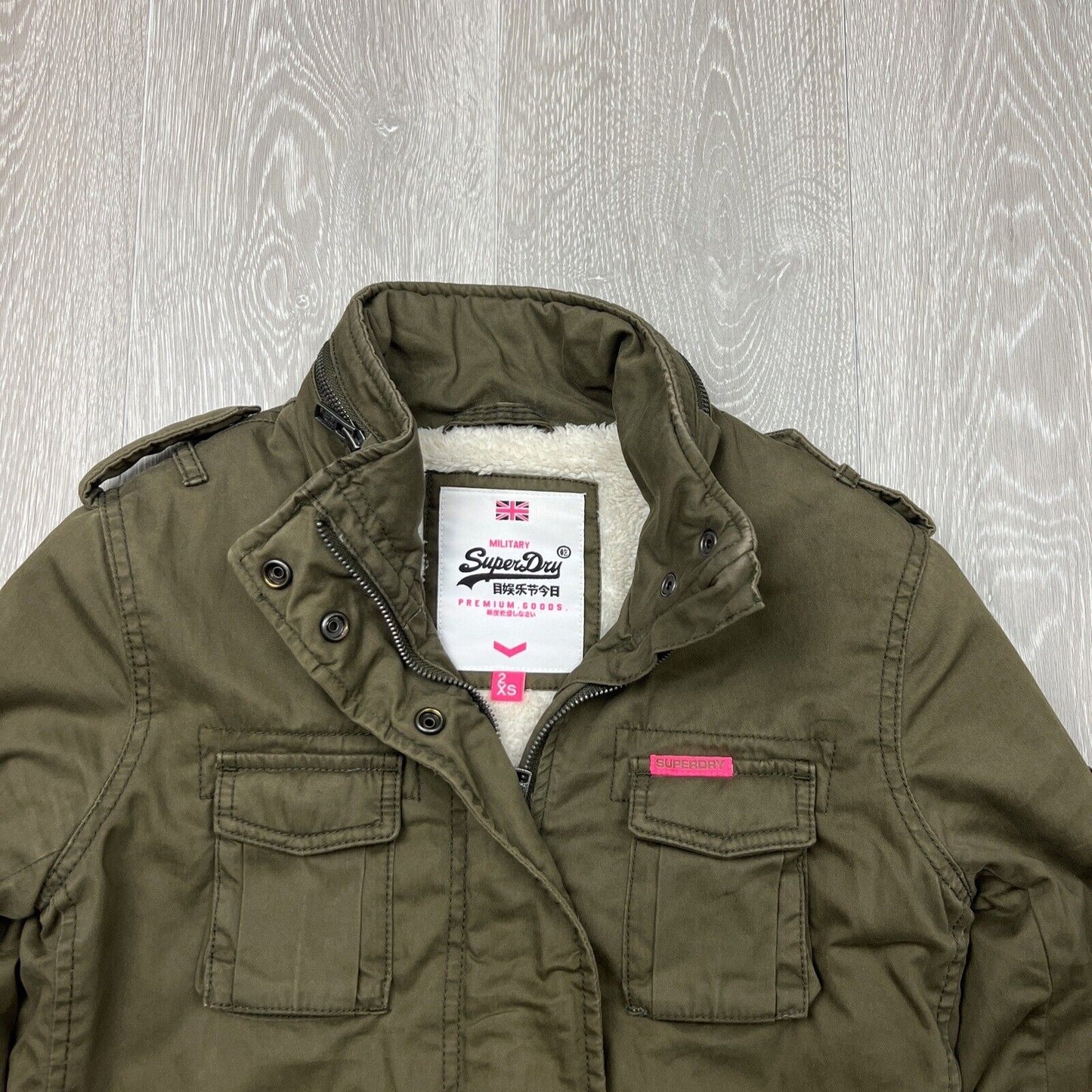 Superdry Military Womens Green Utility Jacket Size 2XS