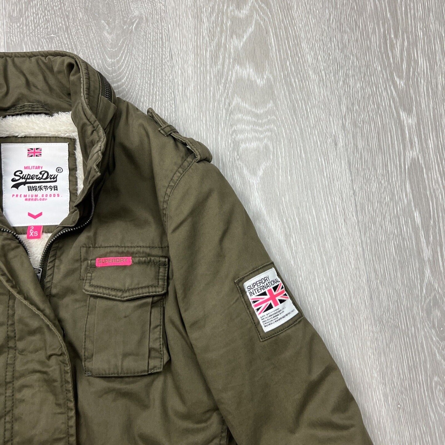 Superdry Military Womens Green Utility Jacket Size 2XS