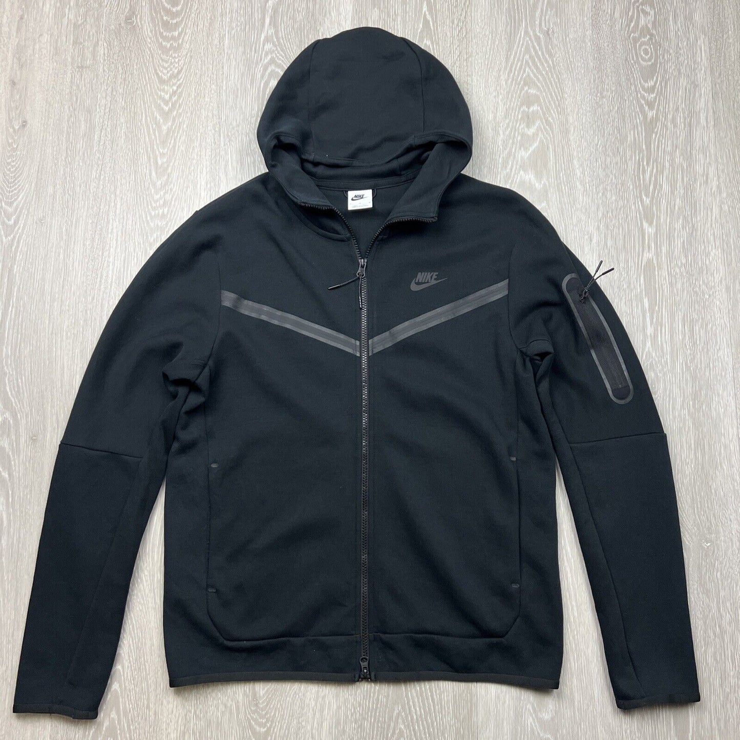 Nike Mens Full Zip Black Hoodie Size Medium