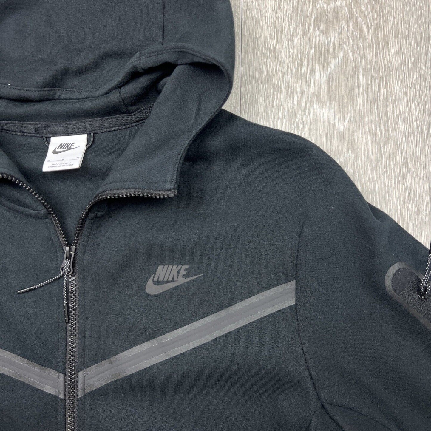 Nike Mens Full Zip Black Hoodie Size Medium