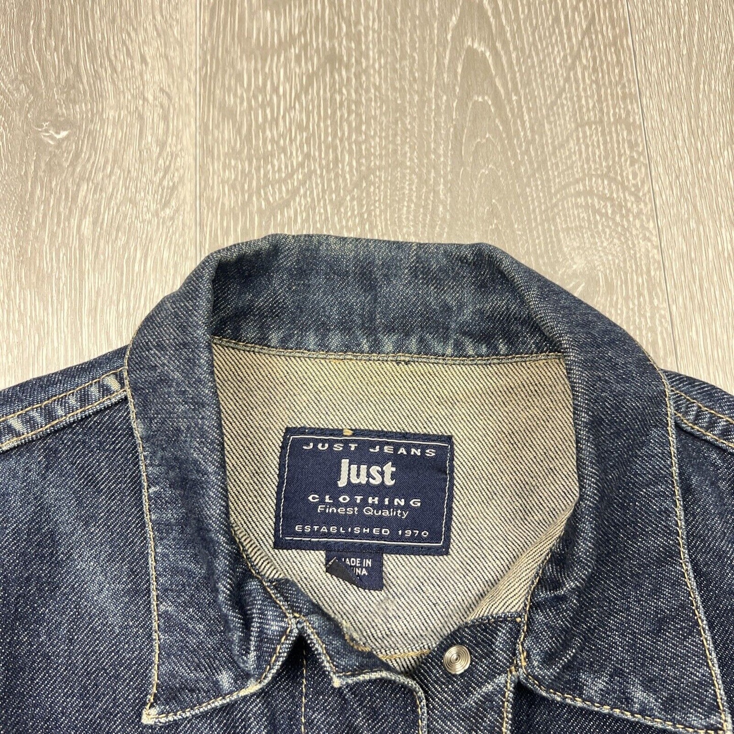 Just Jeans Womens Blue Denim Jacket Size 8