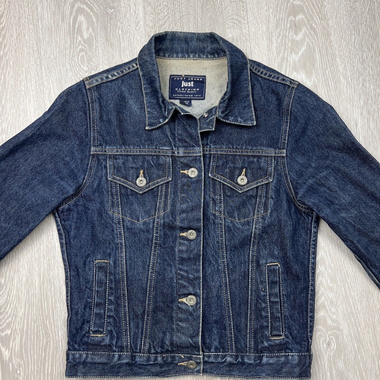 Just Jeans Womens Blue Denim Jacket Size 8