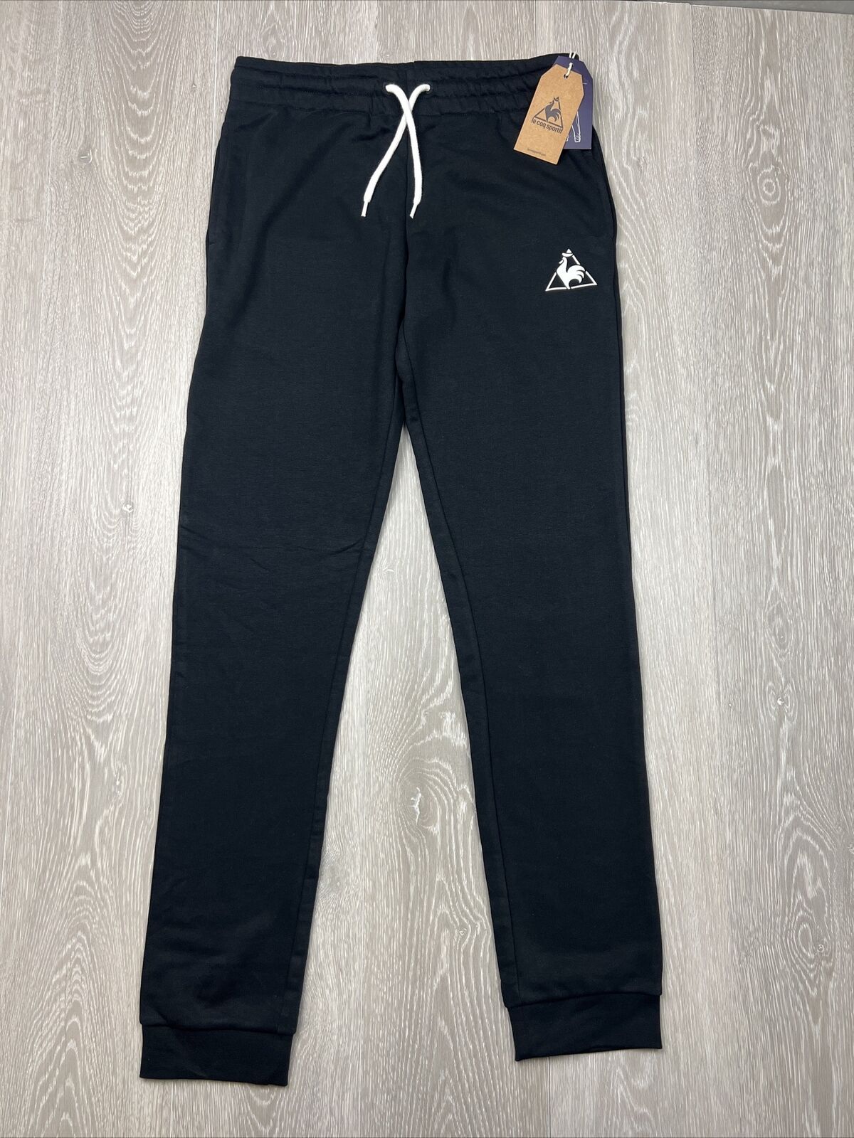 Le Coq Sportif Mens Black Slim Fit Trackies Size M (New)