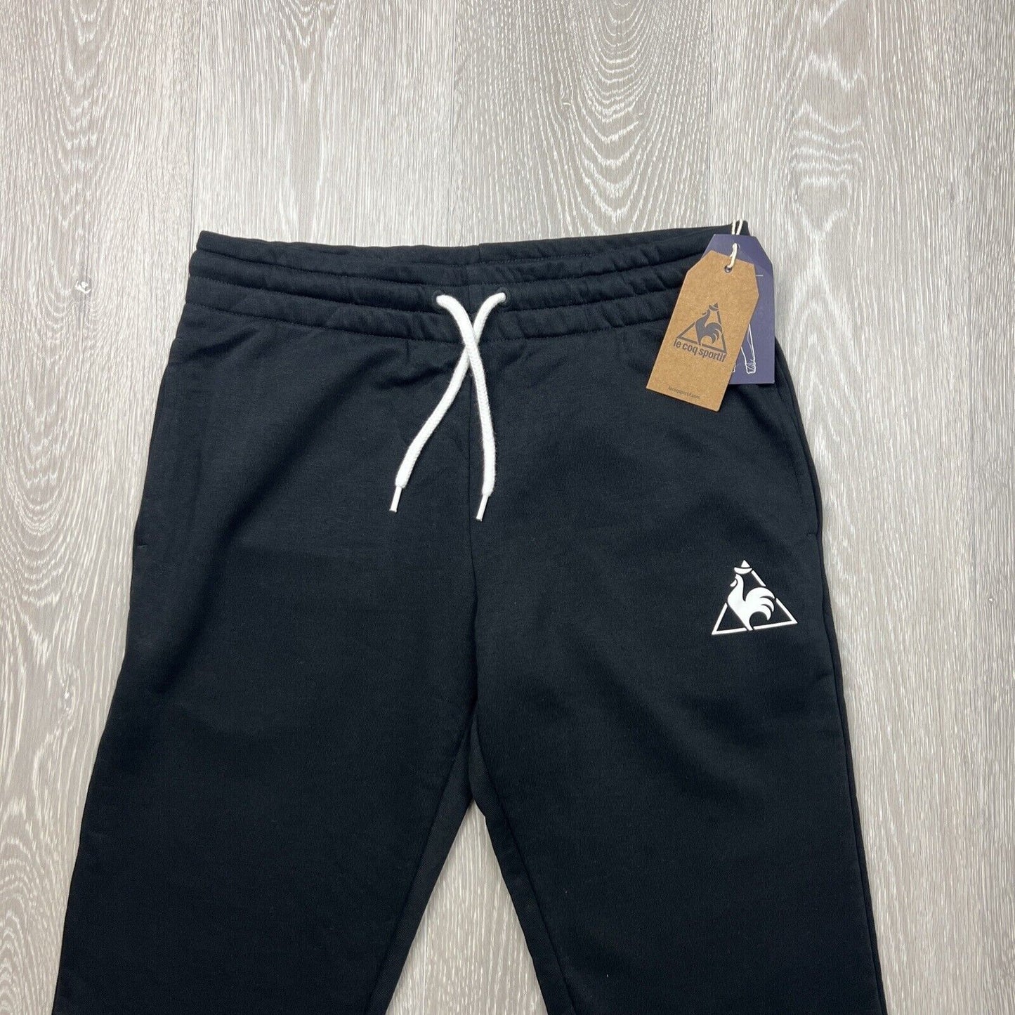 Le Coq Sportif Mens Black Slim Fit Trackies Size M (New)