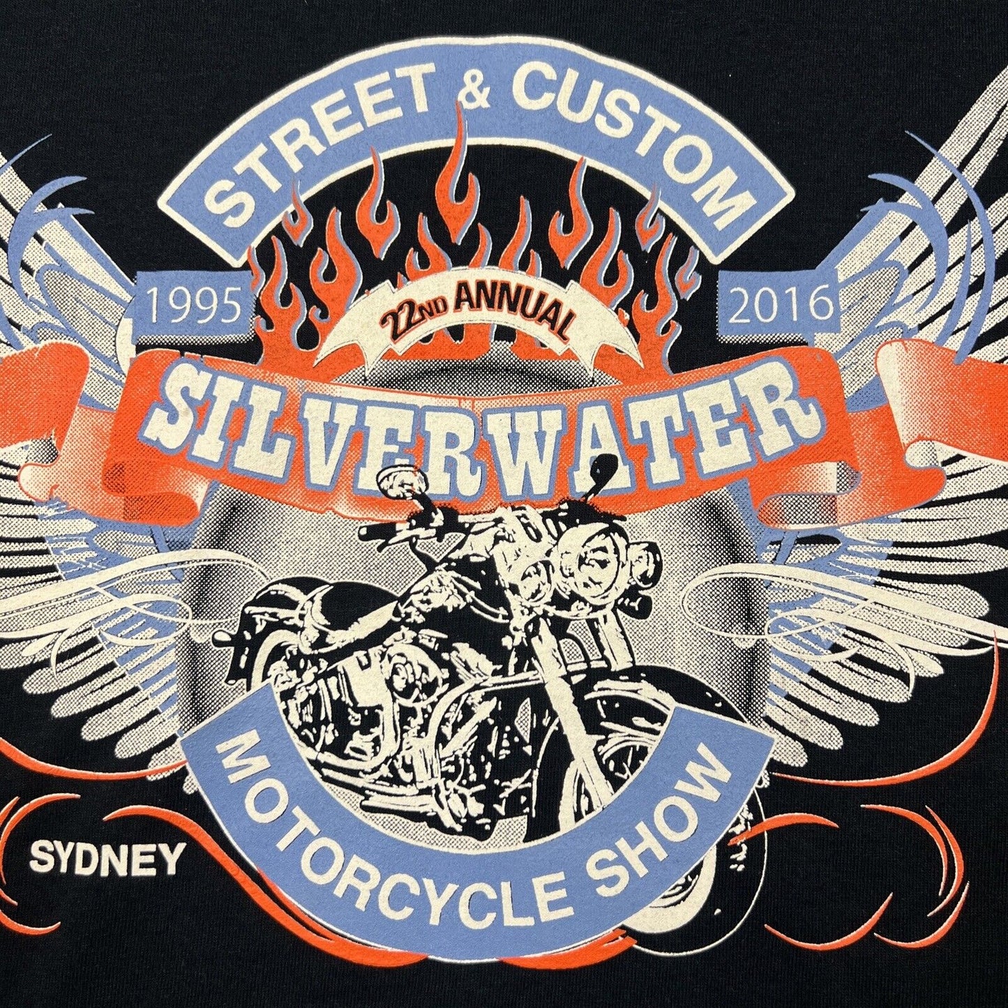 Silverwater Street & Custom Motorcycle Show T-Shirt Size Youth L / Mens XS/S