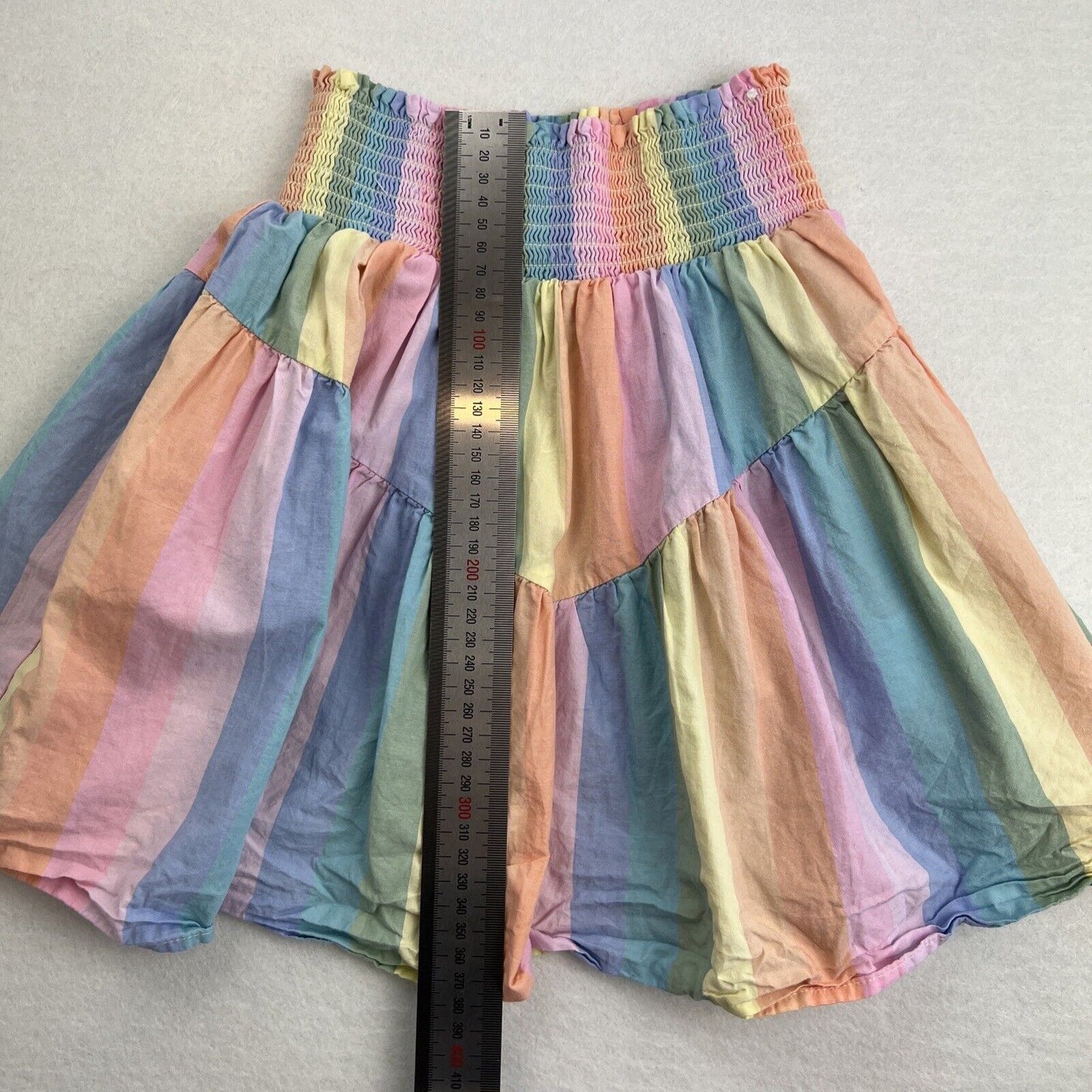 Cotton On Kids Girls A-Line Rainbow Colourful Skirt Size 9-10 Years