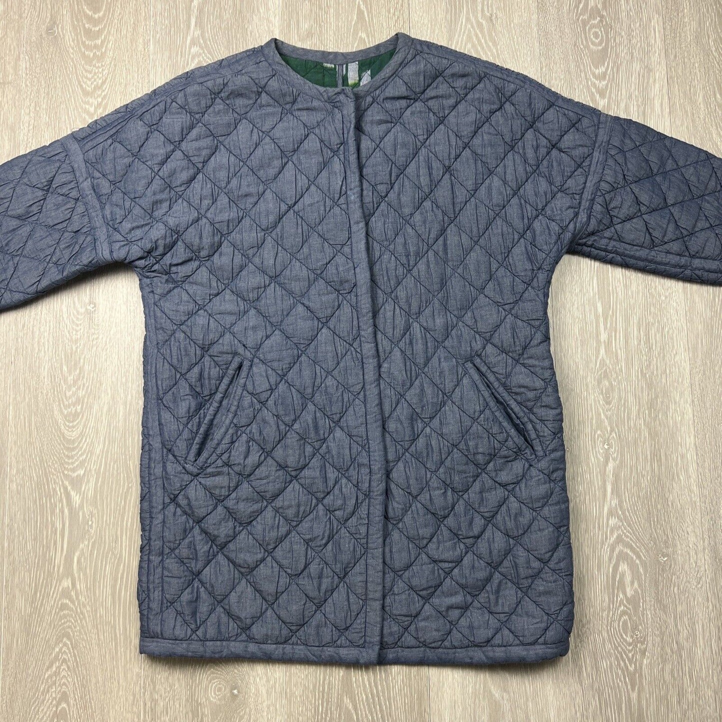 Gorman Womens Quilted Navy Jacket Size 8