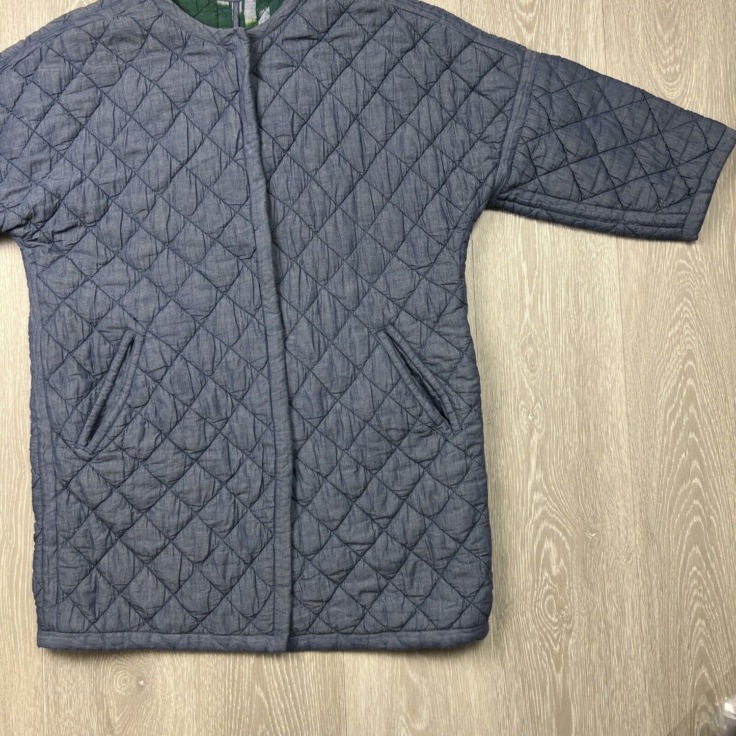 Gorman Womens Quilted Navy Jacket Size 8