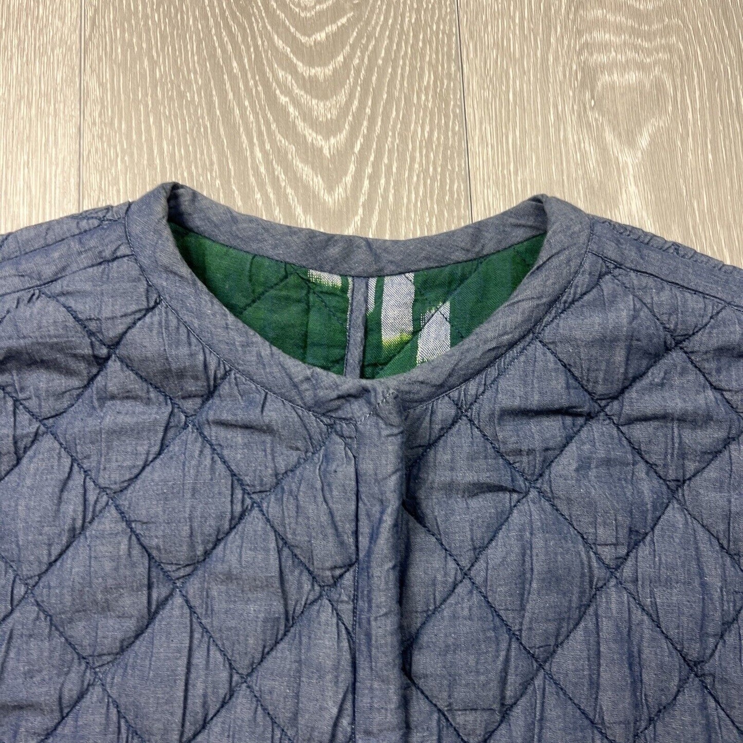 Gorman Womens Quilted Navy Jacket Size 8