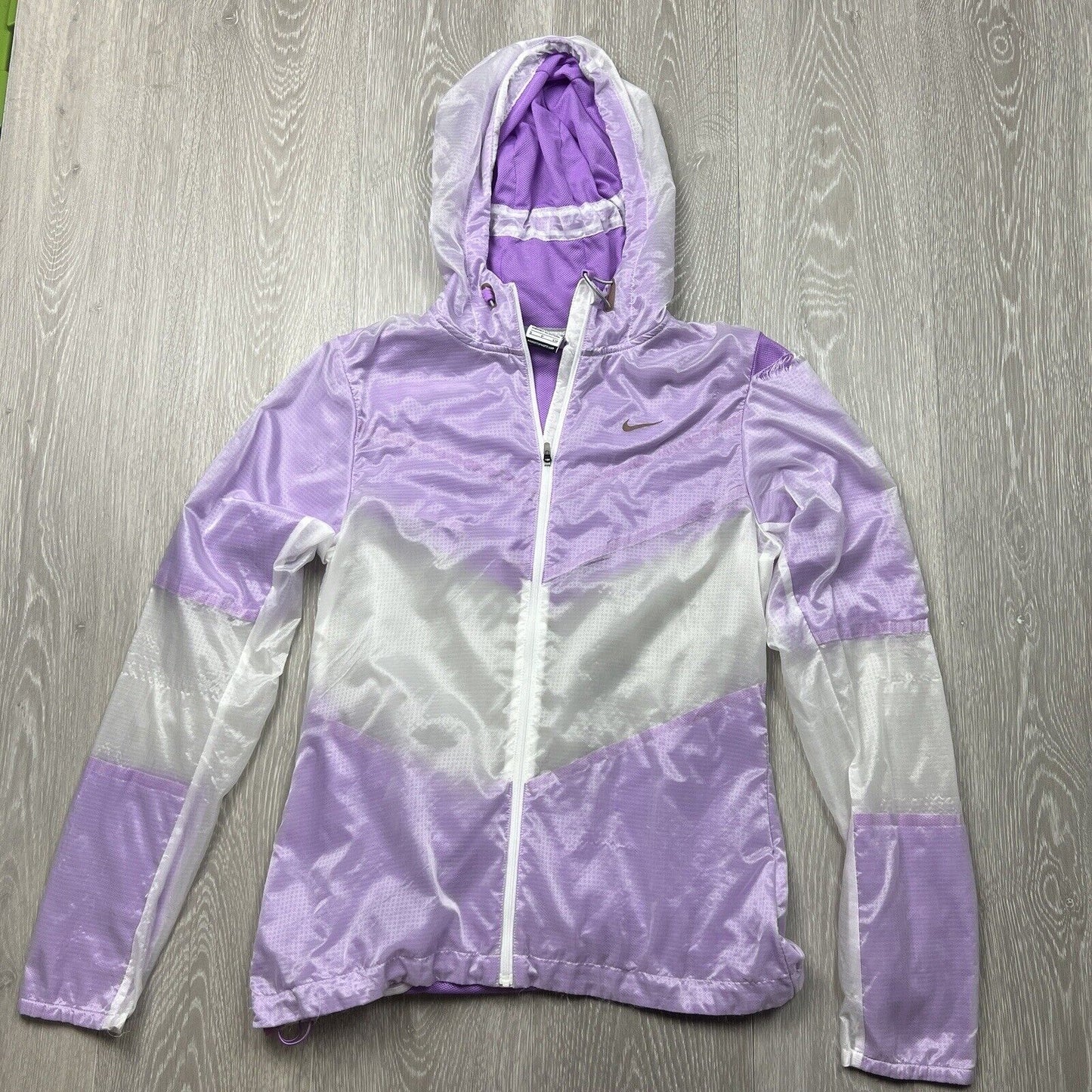 Nike Running Womens Tranparent Windbreaker Jacket Size Small (Damaged)