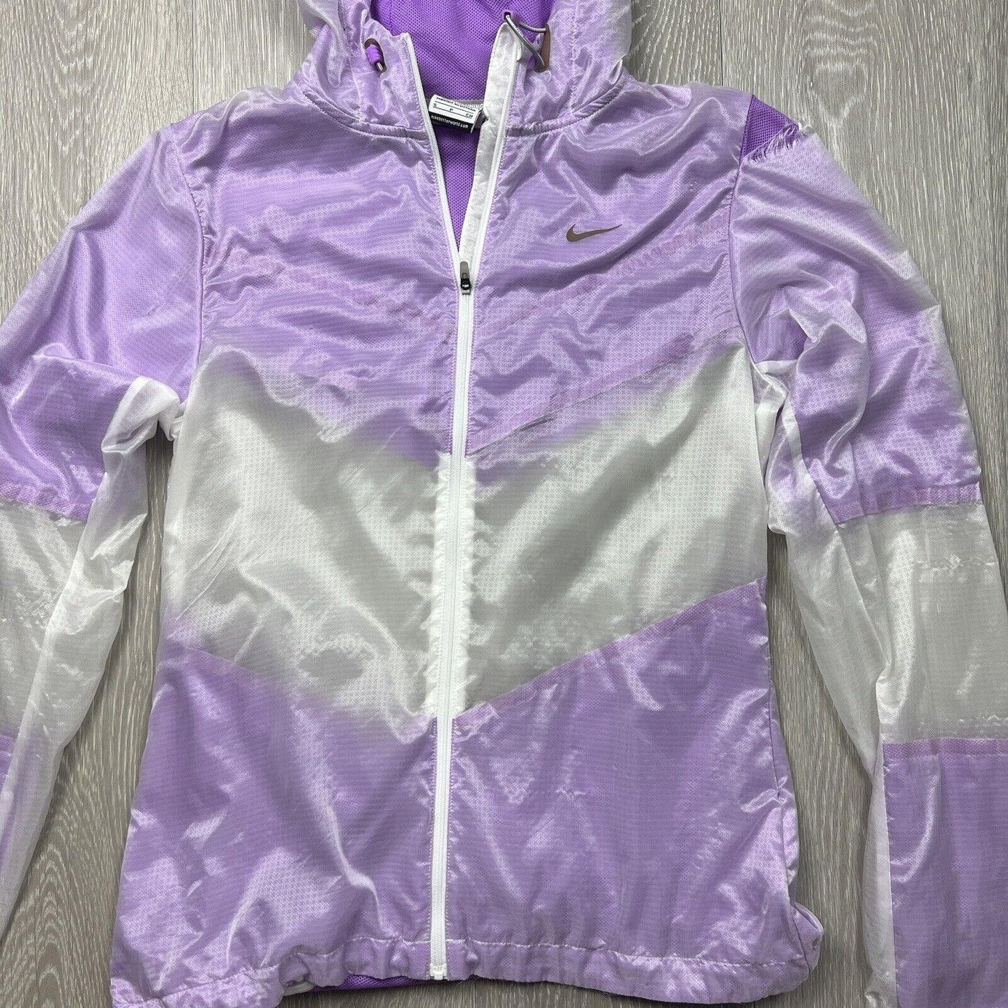 Nike Running Womens Tranparent Windbreaker Jacket Size Small (Damaged)