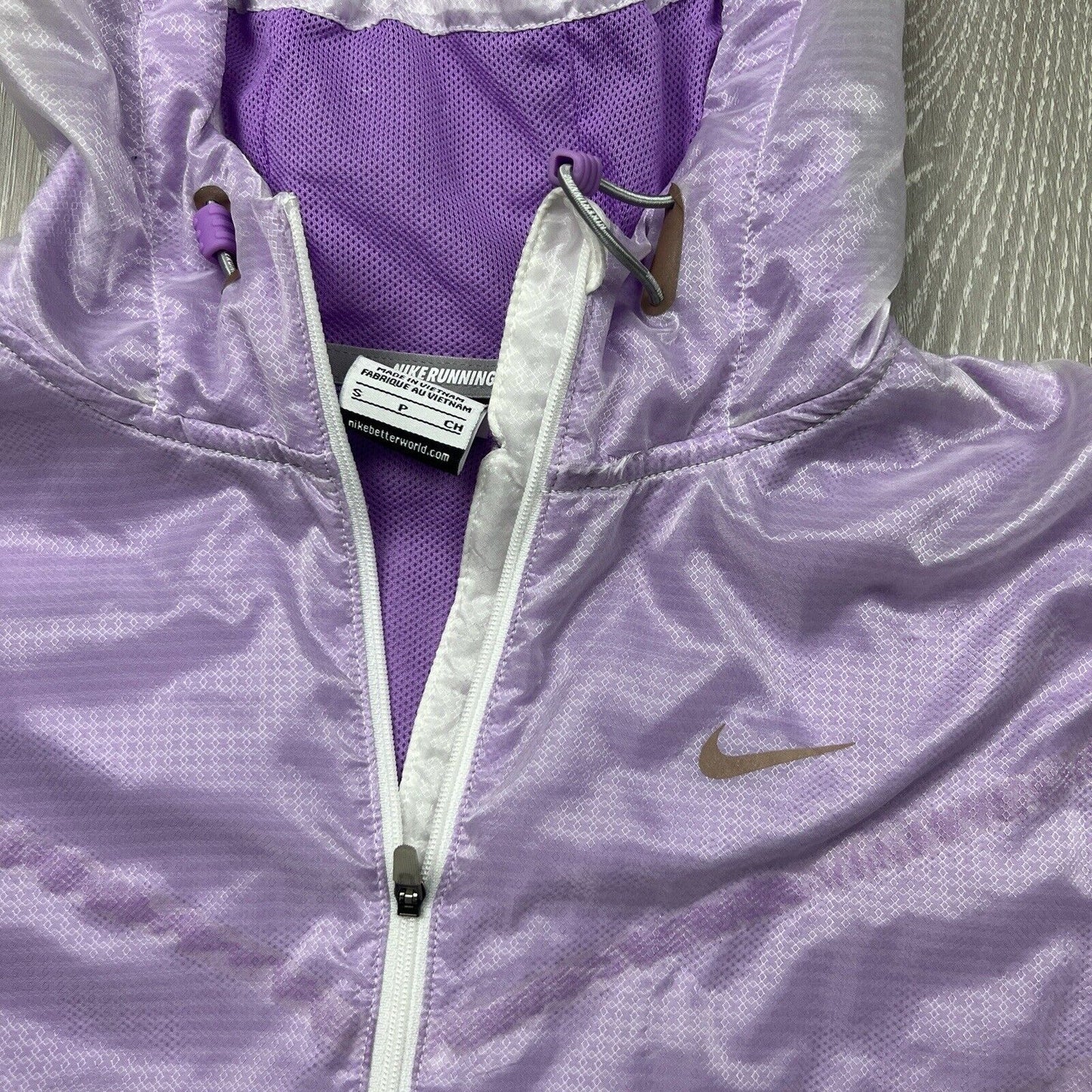 Nike Running Womens Tranparent Windbreaker Jacket Size Small (Damaged)