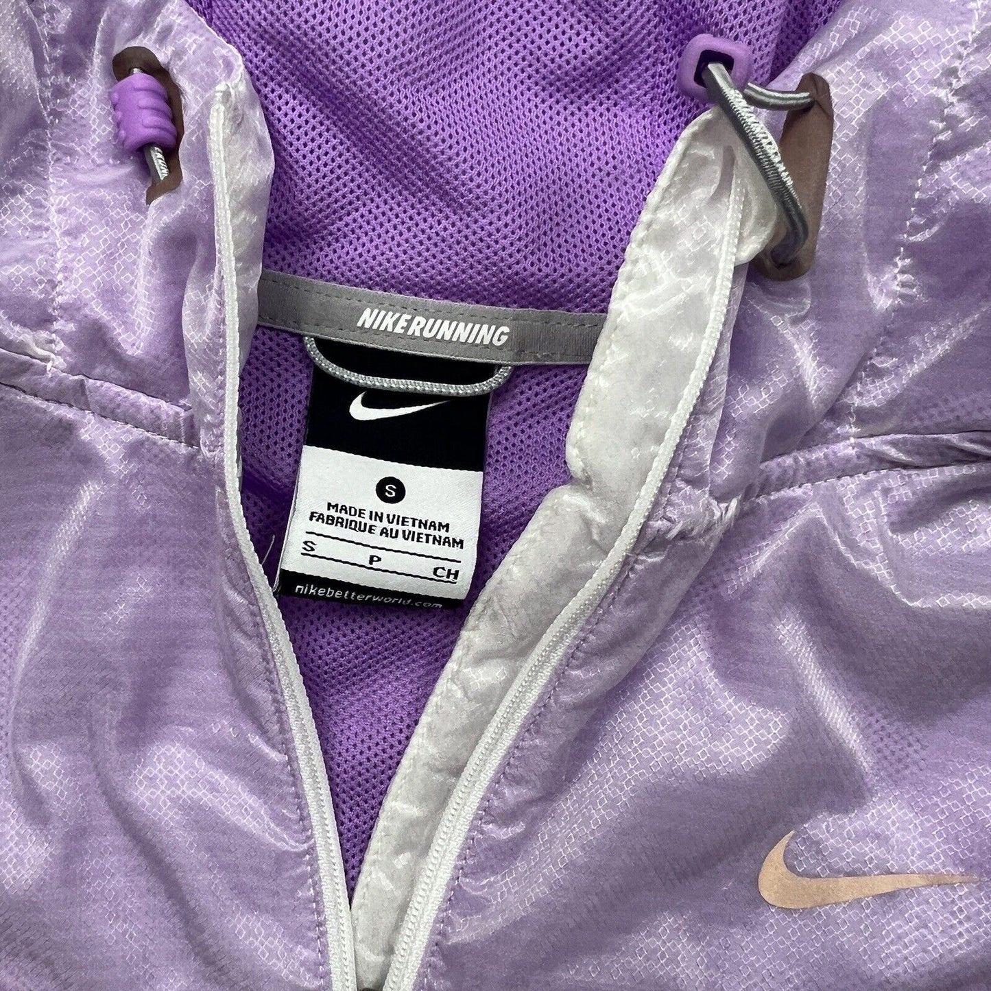 Nike Running Womens Tranparent Windbreaker Jacket Size Small (Damaged)