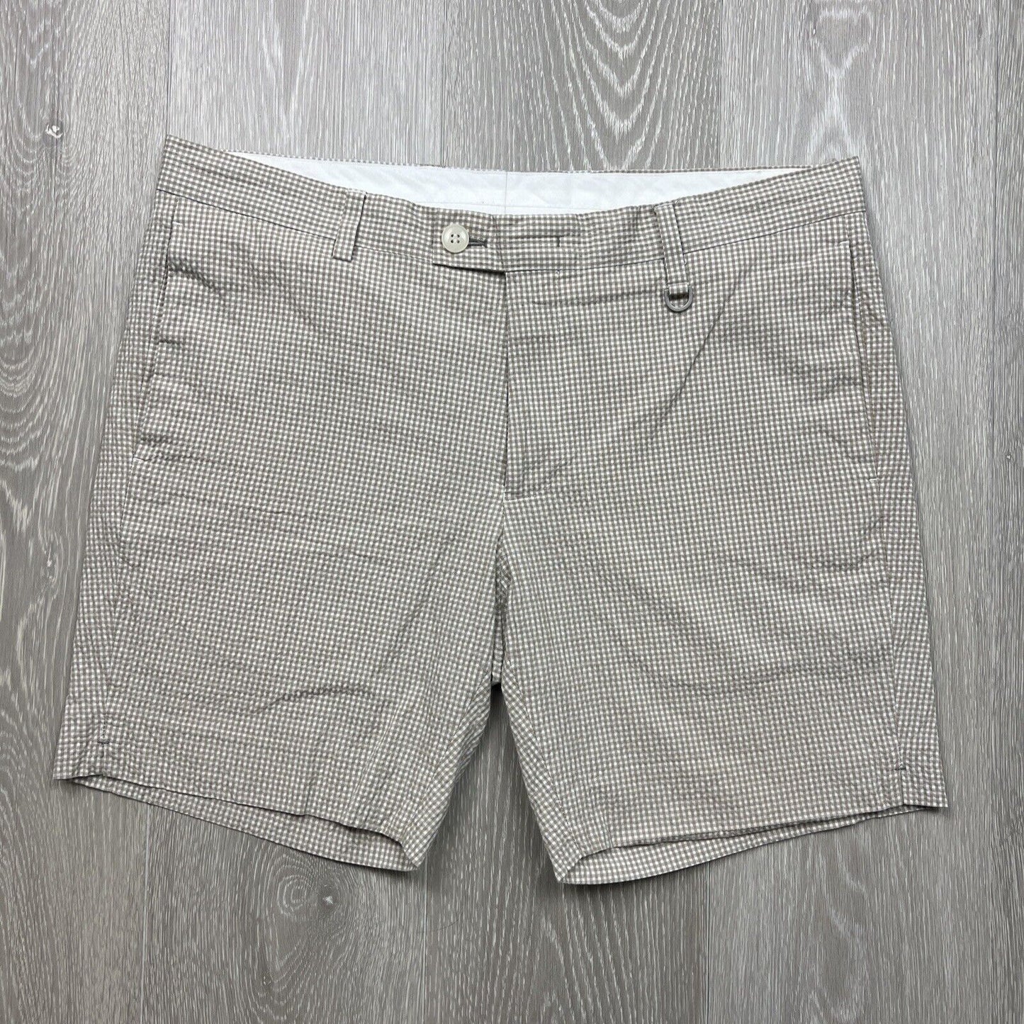 Calibre Mens Check Chino Shorts Size 34