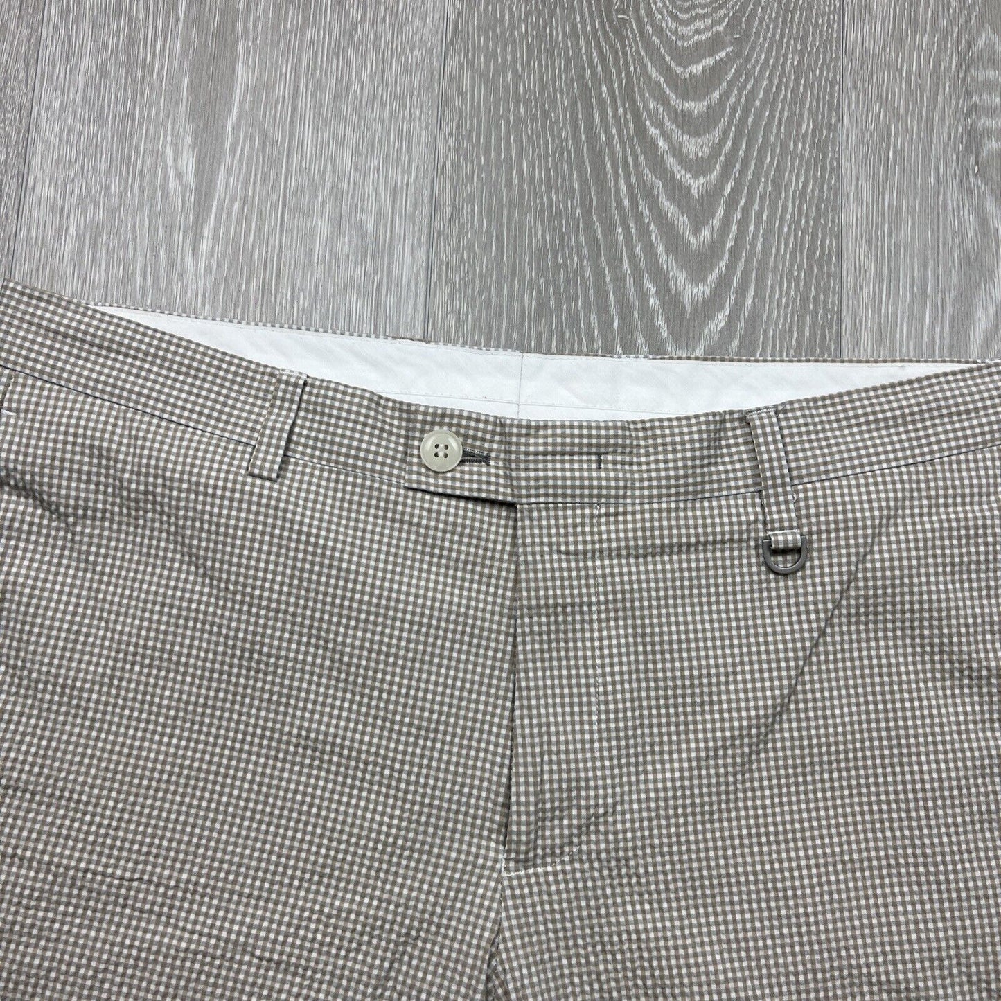 Calibre Mens Check Chino Shorts Size 34