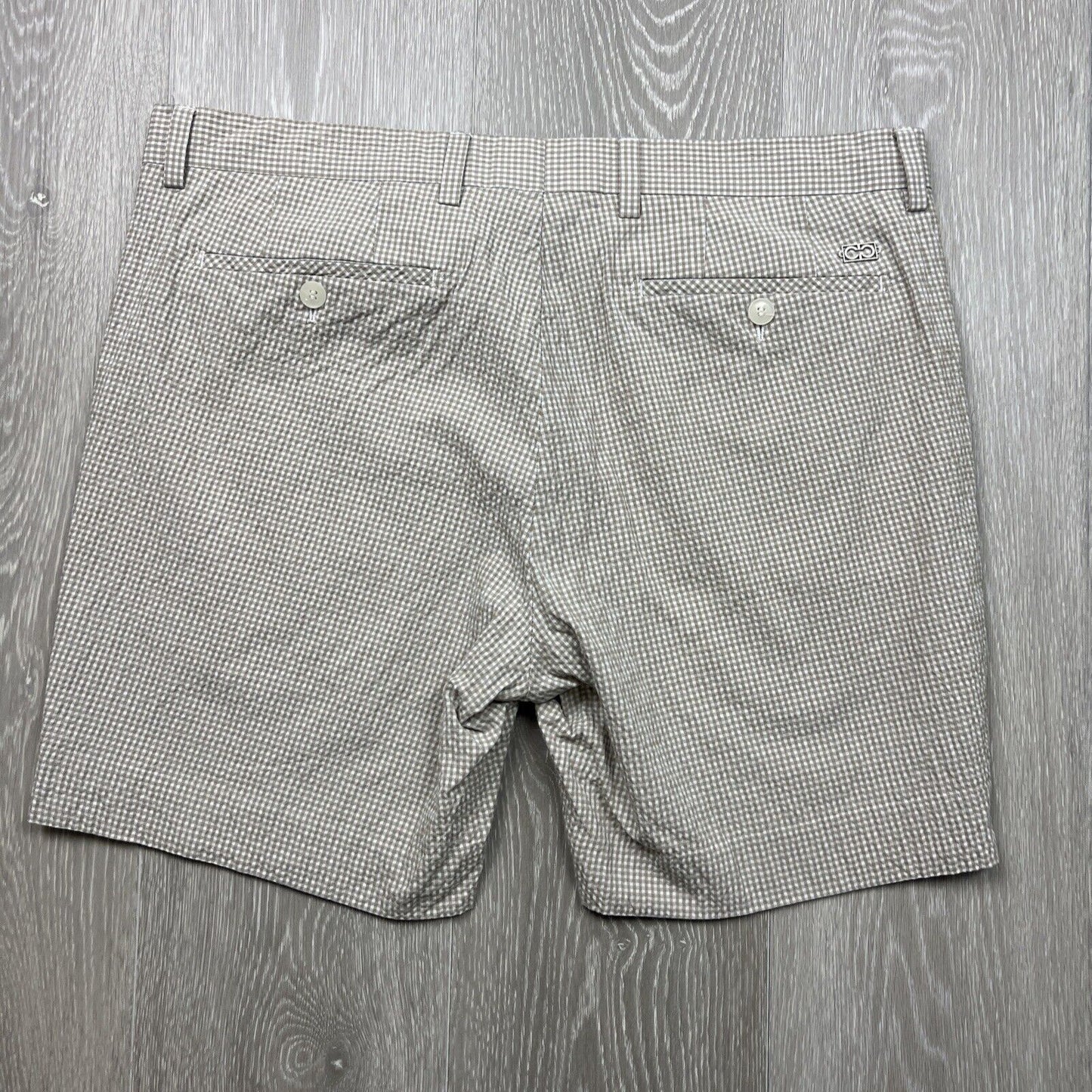 Calibre Mens Check Chino Shorts Size 34