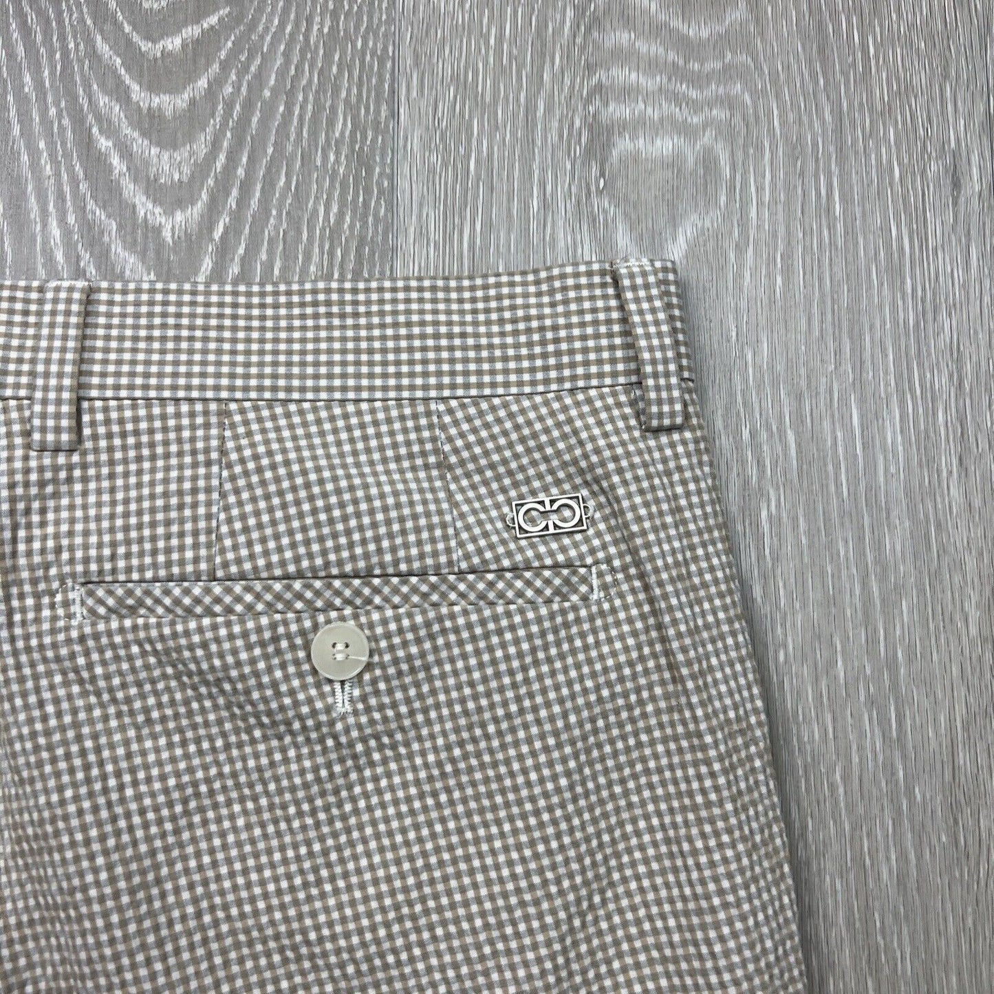 Calibre Mens Check Chino Shorts Size 34