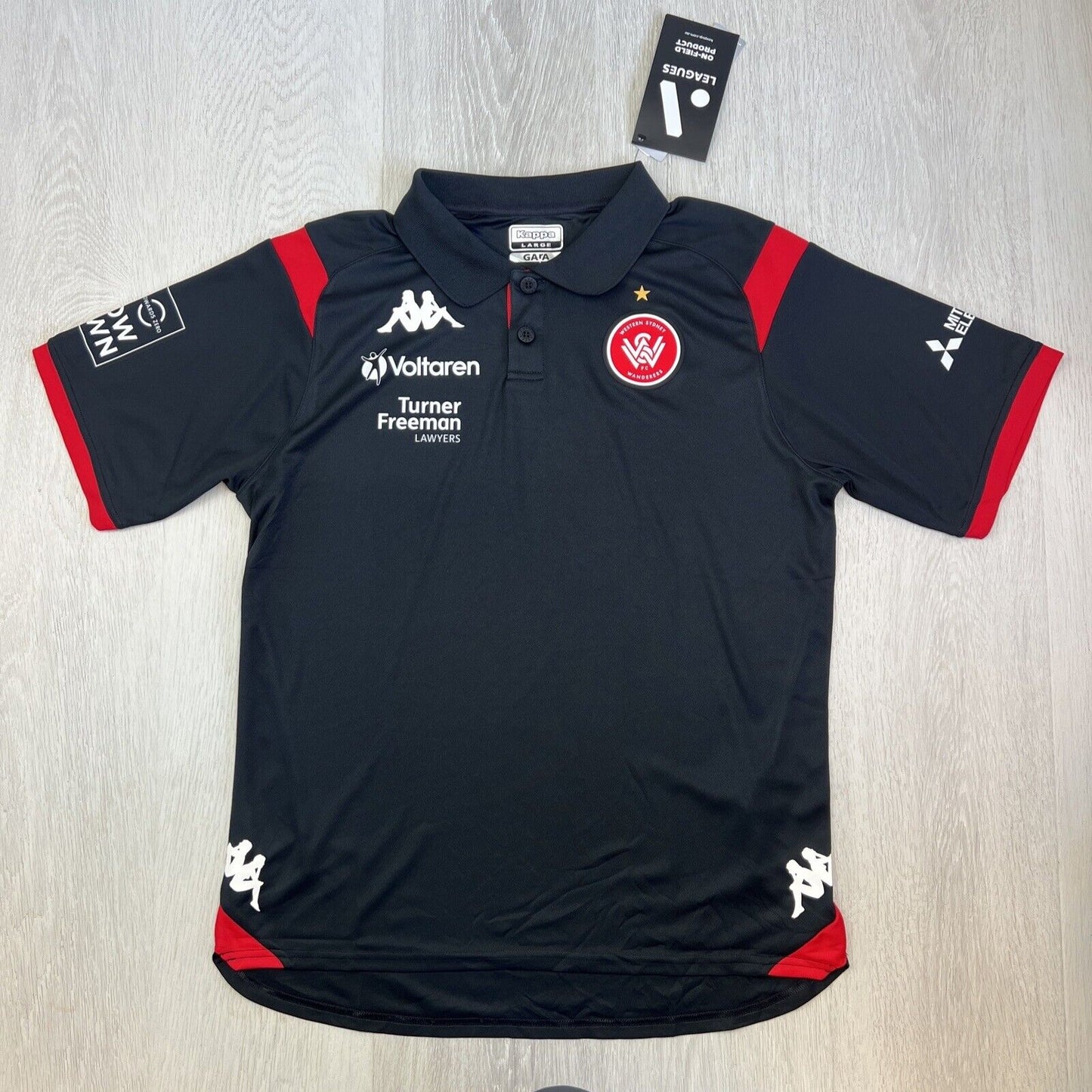 Kappa Mens On Field A-League Western Sydney Wanderers Polo Shirt Size XL (New)