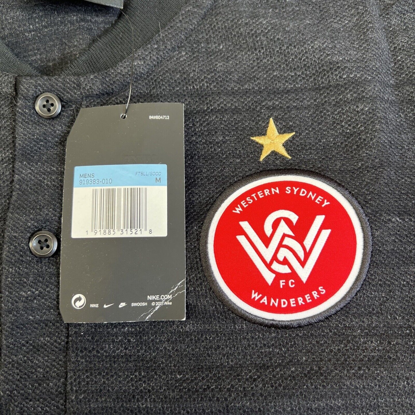 Nike Mens A-League Western Sydney Wanderers Polo Shirt Size Medium (New)