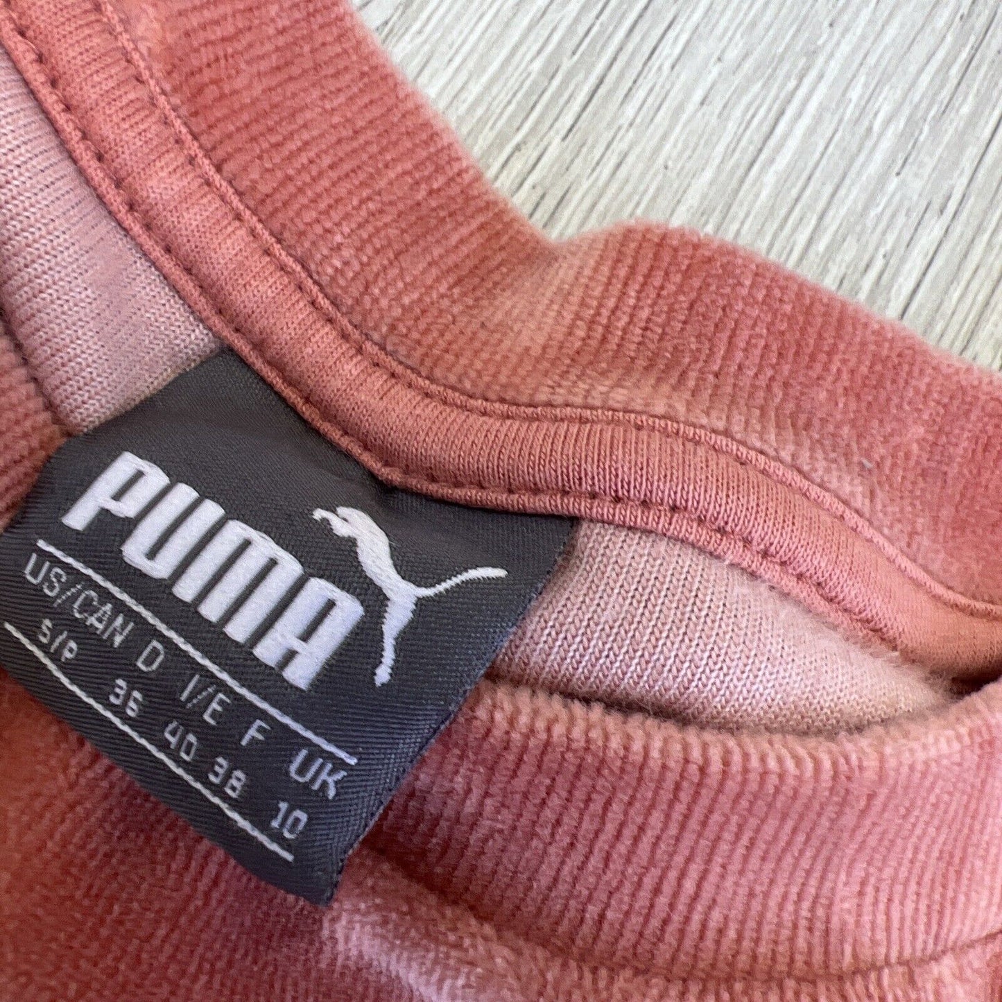 Puma Womens Salmon Cord Pullover Jumper Size Small