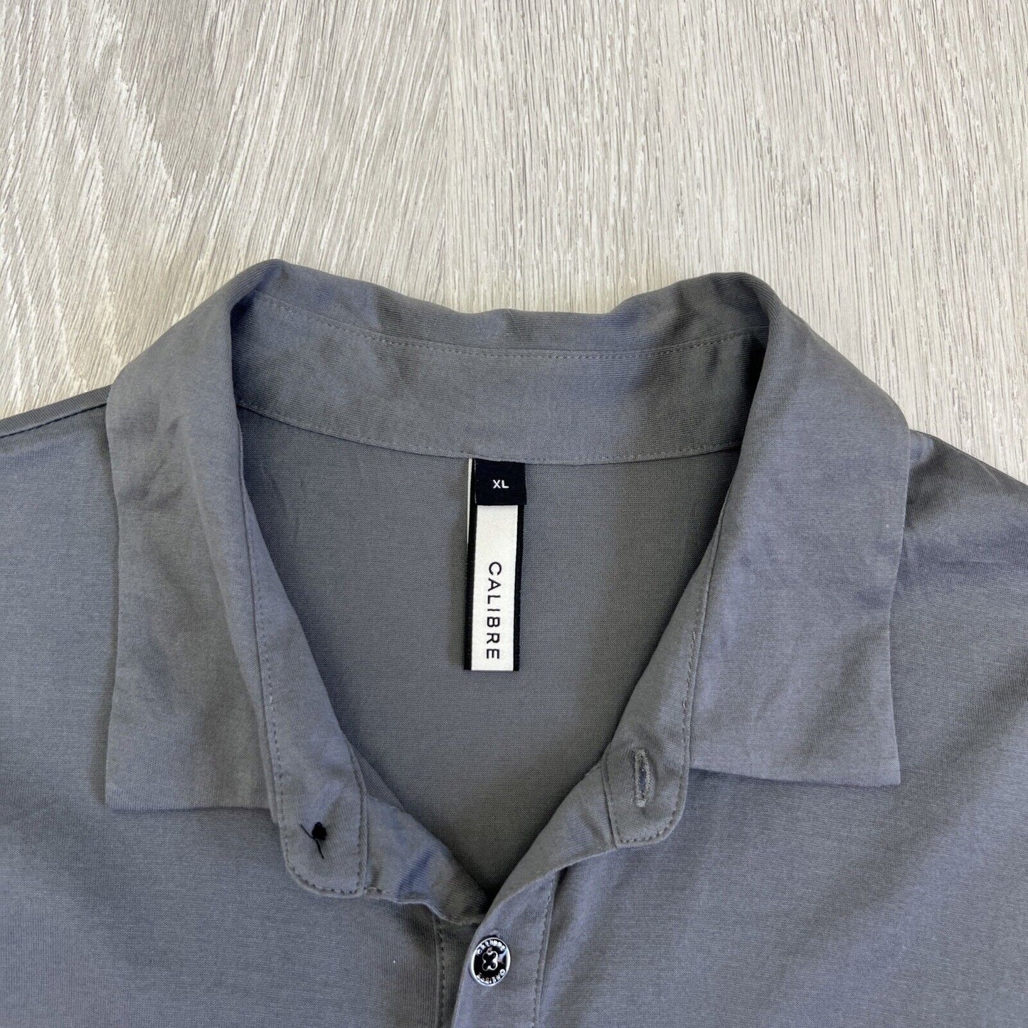 Calibre Mens Grey Short Sleeve Polo Shirt Size XL