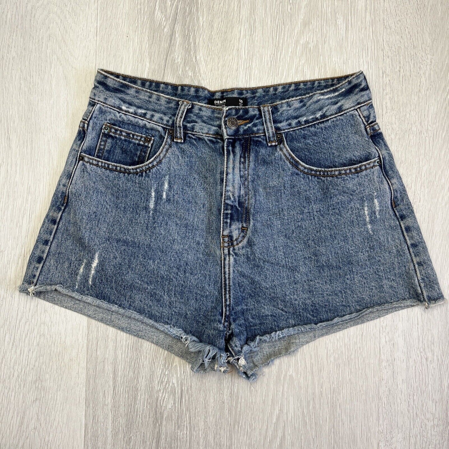 Glassons Denim Womens High Rise Shorts Size 10