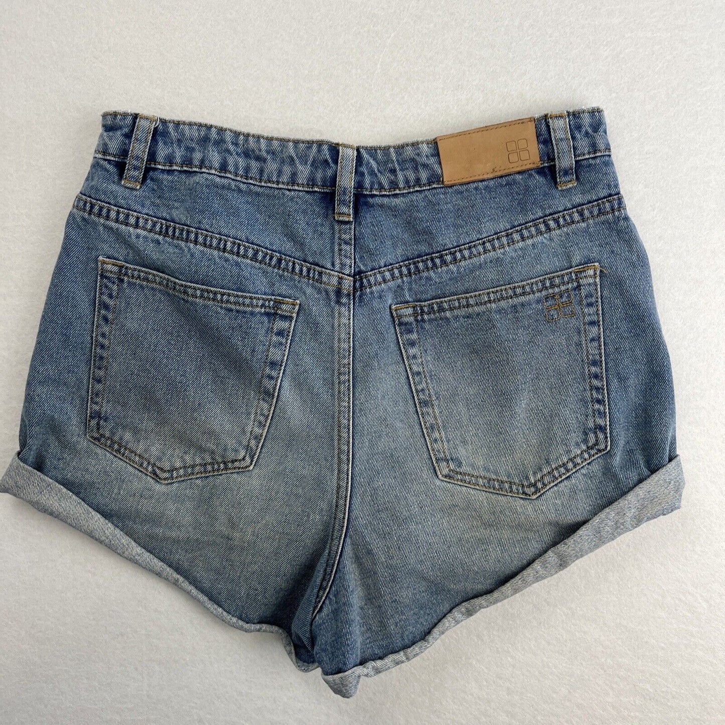 Insight Denim Jo Jo High Turn Up Womens Shorts Size 26