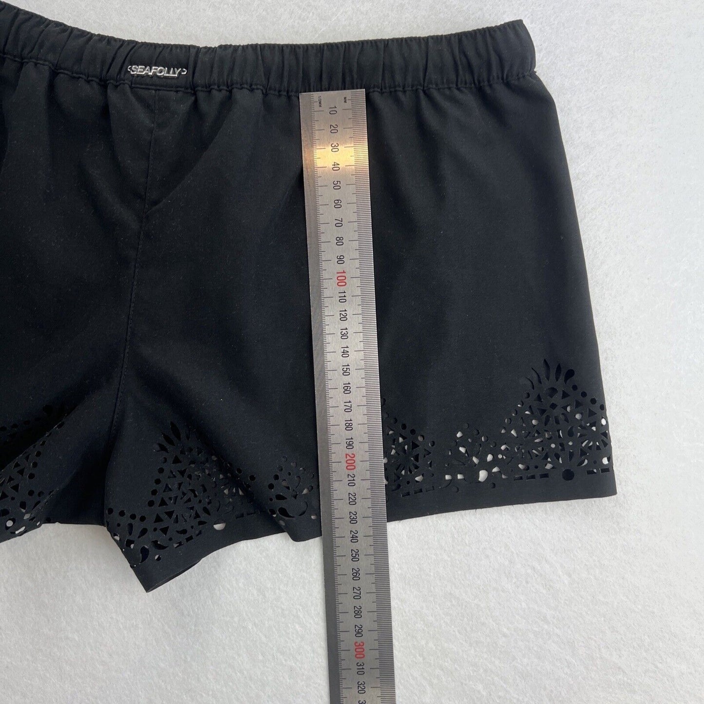 Seafolly Womens Black Swim Shorts Size Small