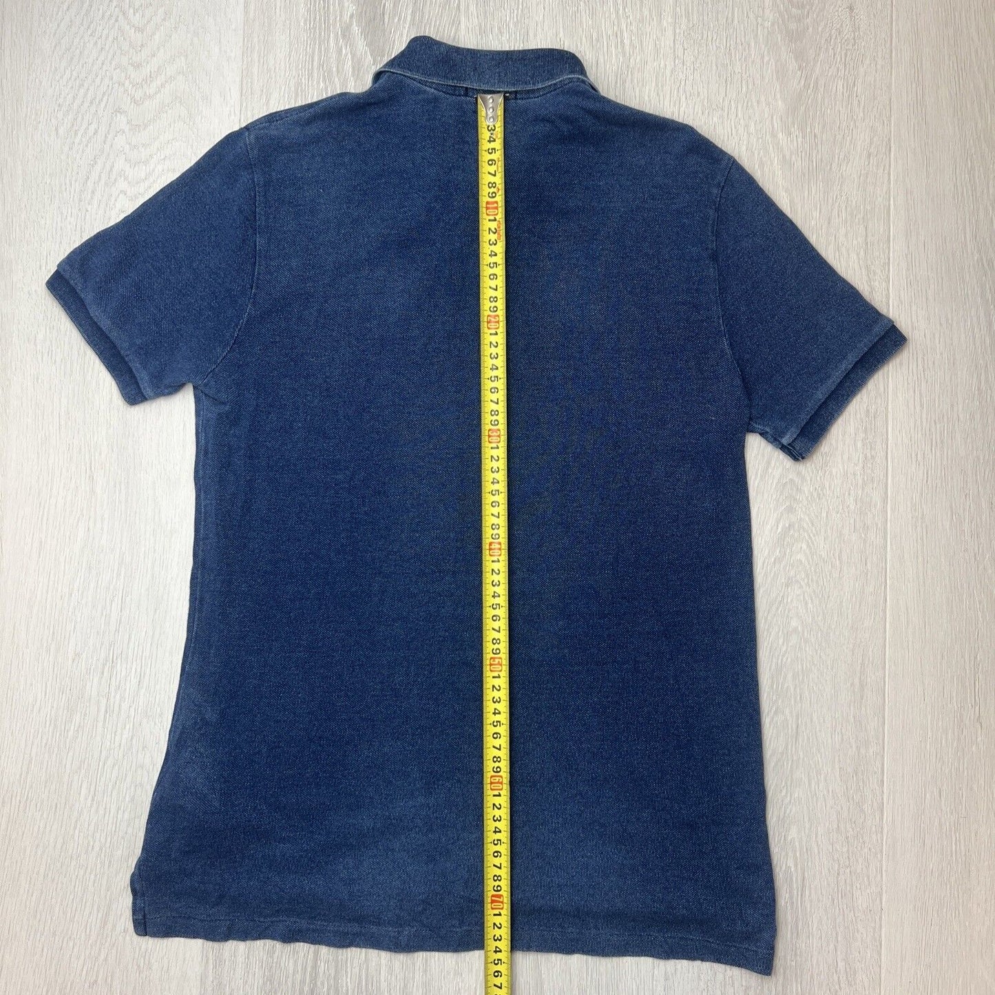 Polo Ralph Lauren Mens Blue Custom Slim Fit Polo Shirt Size Medium