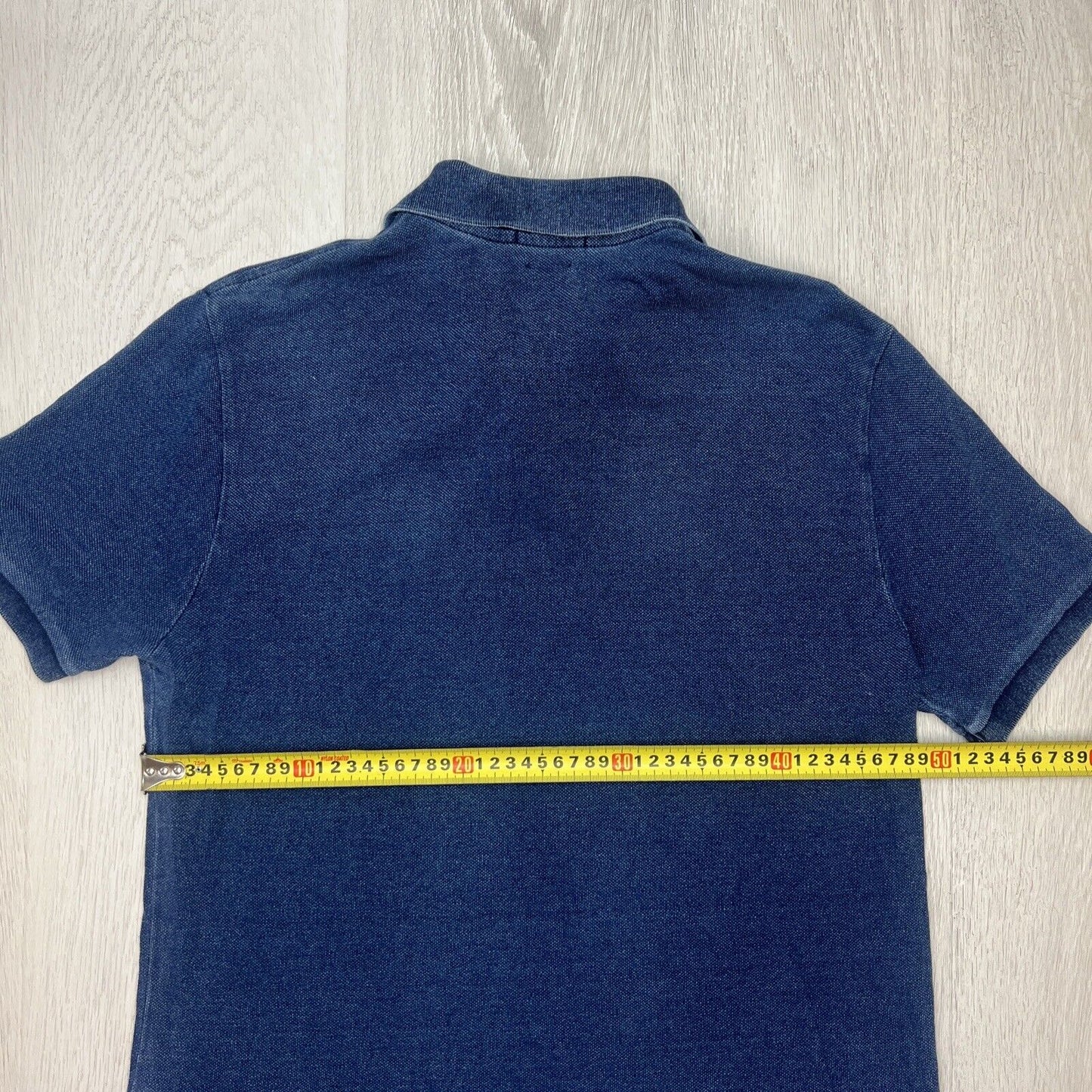 Polo Ralph Lauren Mens Blue Custom Slim Fit Polo Shirt Size Medium