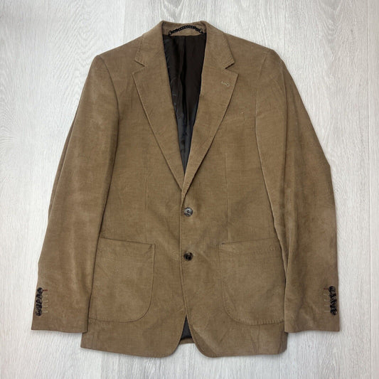 Calibre Mens Brown Corduroy Suit Jacket Blazer Size 36