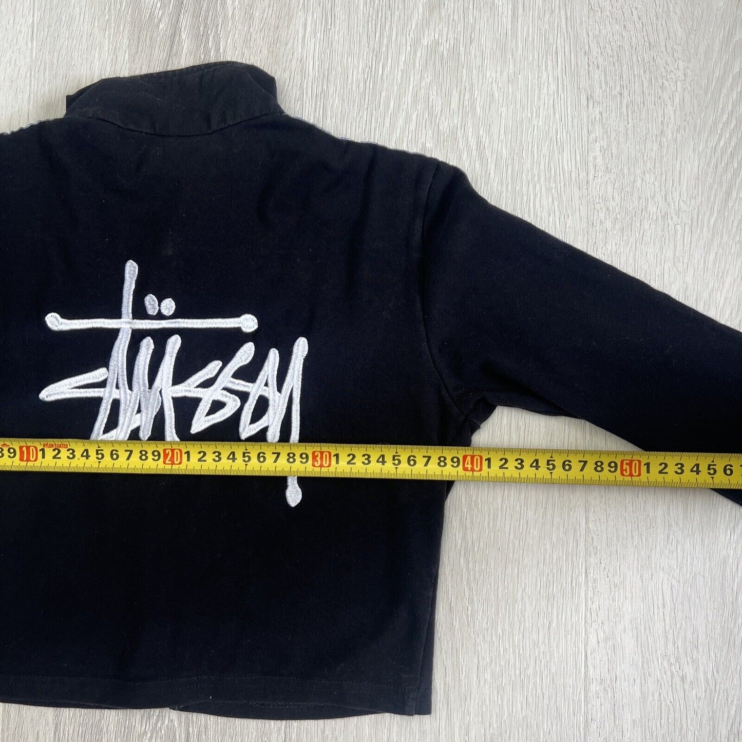 Stussy Womens Cropped Zip Up Taped Sweatshirt Size 8