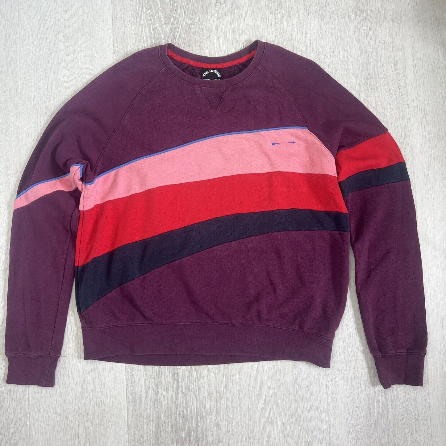 The Upside Womens Colour Block Pullover Sweatshirt Size Medium