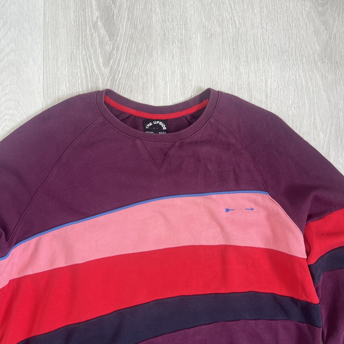 The Upside Womens Colour Block Pullover Sweatshirt Size Medium