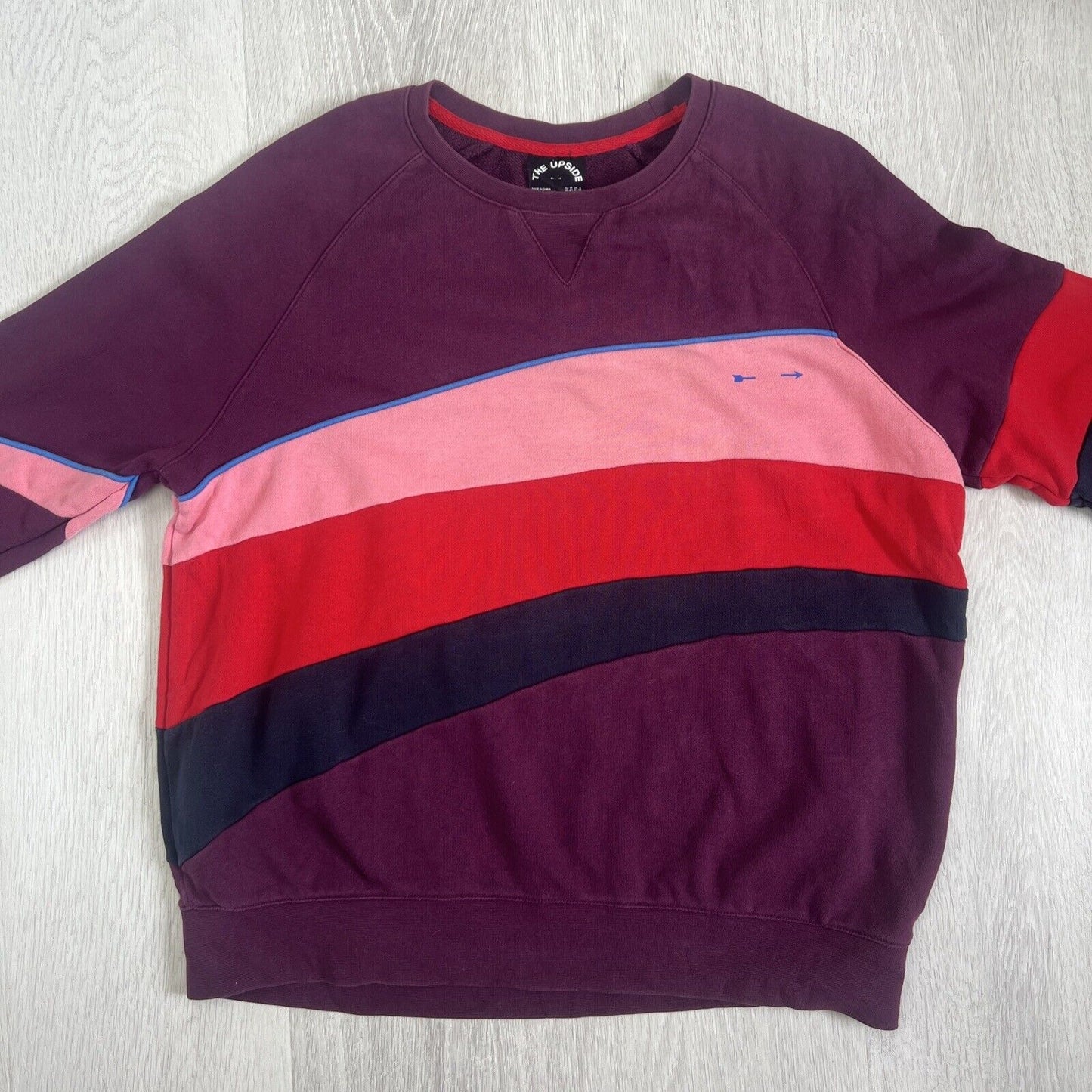 The Upside Womens Colour Block Pullover Sweatshirt Size Medium