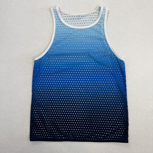 Lorna Jane Womens Blue Mesh Tank Top Size Small Approx