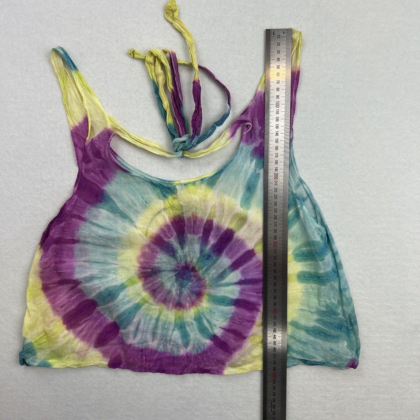 Full Moon Tie Dye Womens Cropped Tank Top One Size