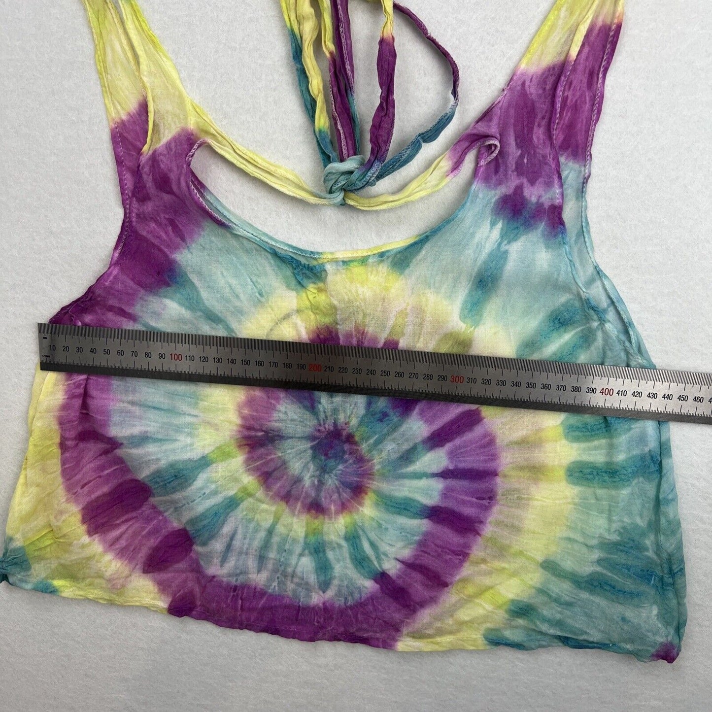 Full Moon Tie Dye Womens Cropped Tank Top One Size