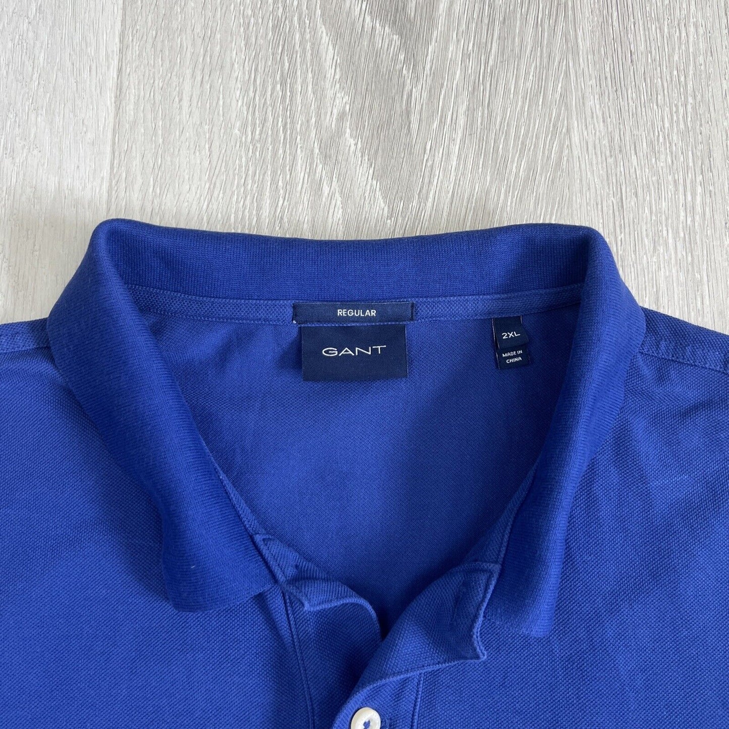 Gant Mens Blue Short Sleeve Polo Shirt Size 2XL