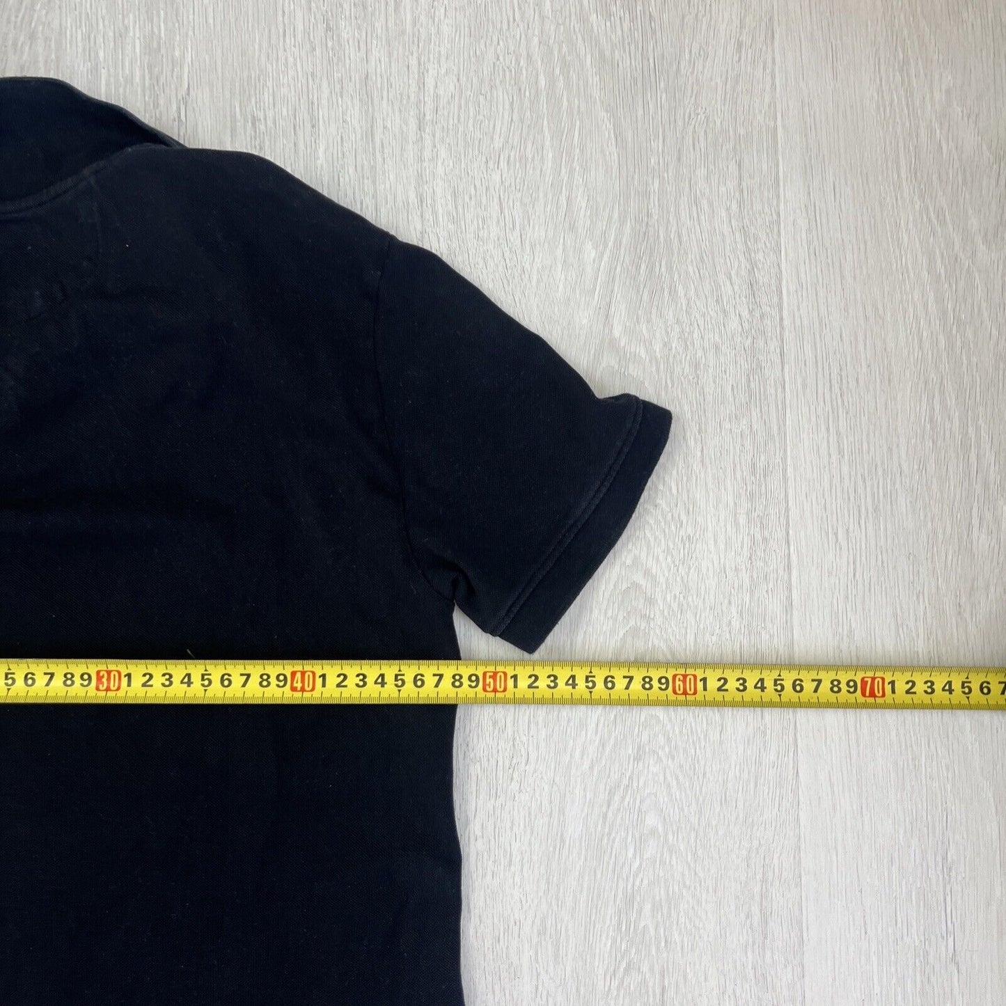 Zara Mens Black Short Sleeve Polo Shirt Size Small