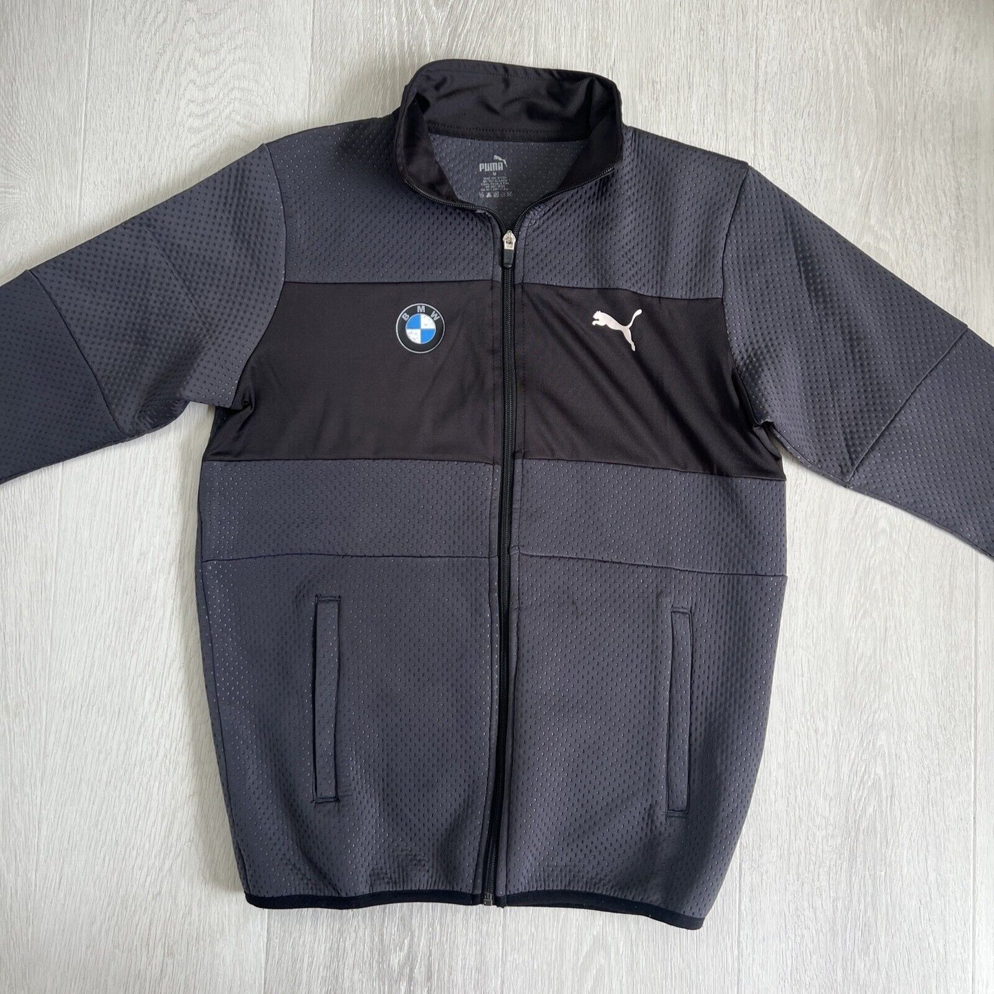 PUMA BMW Motorsport Mens Grey Soft Shell Jacket Size Medium